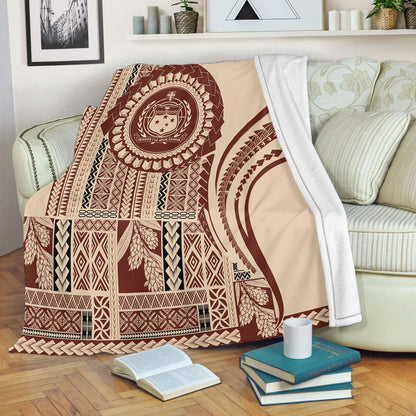 Samoa Premium Blanket Seal Samoan Siapo Brown Design-Myprintsy