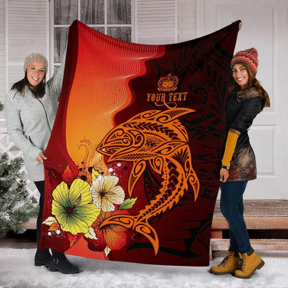 Samoa Premium Blankets - Tribal Tuna Fish-Myprintsy