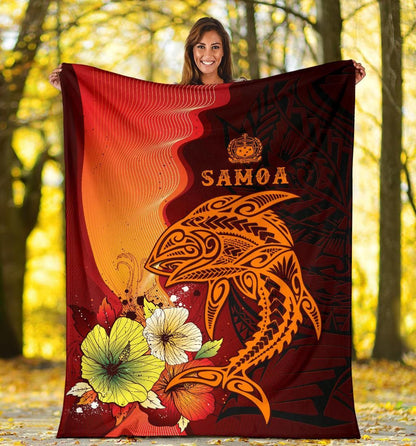 Samoa Premium Blankets - Tribal Tuna Fish-Myprintsy