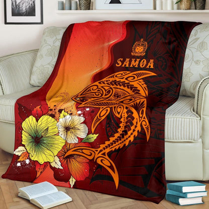 Samoa Premium Blankets - Tribal Tuna Fish-Myprintsy