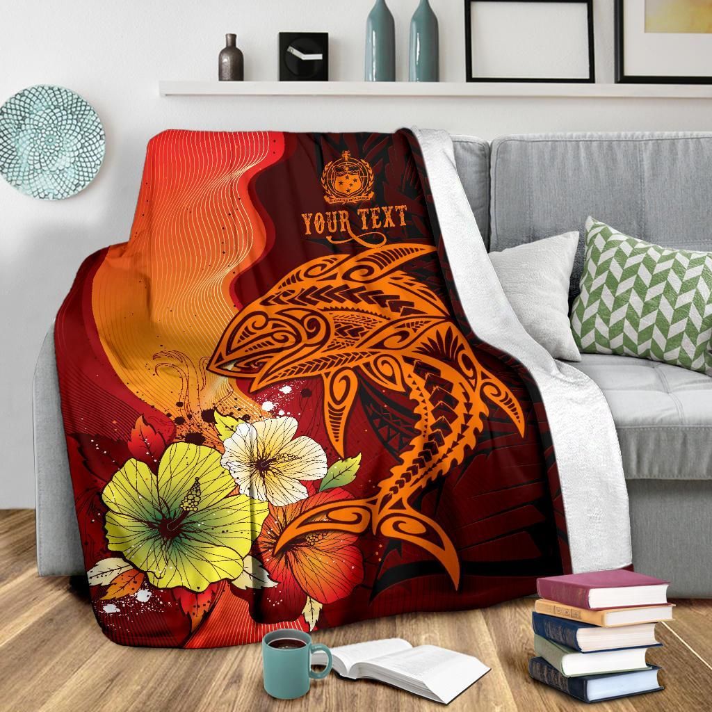 Samoa Premium Blankets - Tribal Tuna Fish-Myprintsy