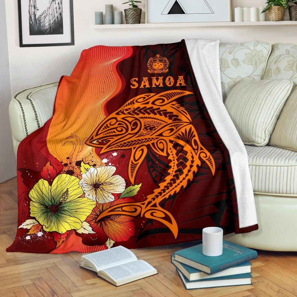 Samoa Premium Blankets - Tribal Tuna Fish-Myprintsy