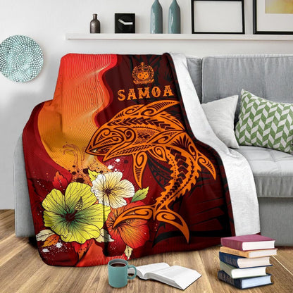 Samoa Premium Blankets - Tribal Tuna Fish-Myprintsy