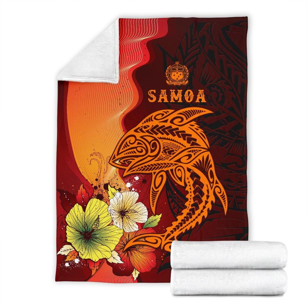 Samoa Premium Blankets - Tribal Tuna Fish-Myprintsy