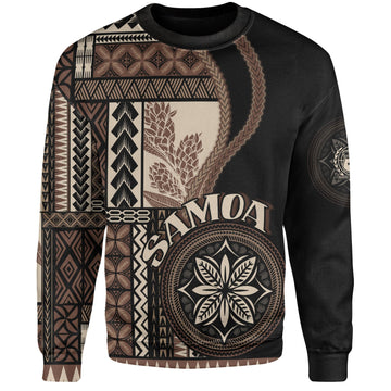 Samoa Sweatshirt Custom Samoan Siapo Motif Classic Style-Myprintsy