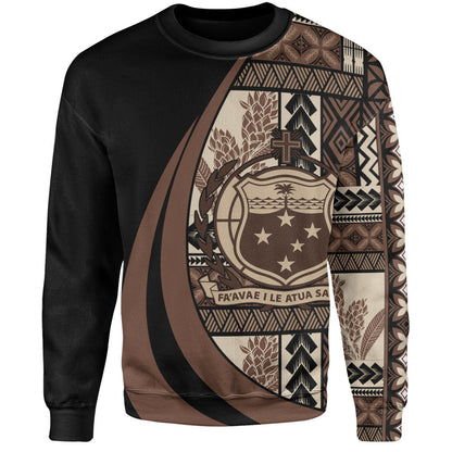 Samoa Sweatshirt Faavae i le Atua Siapo Tribal Heritage-Myprintsy