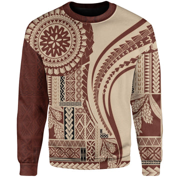 Samoa Sweatshirt Samoan Siapo Brown Design-Myprintsy