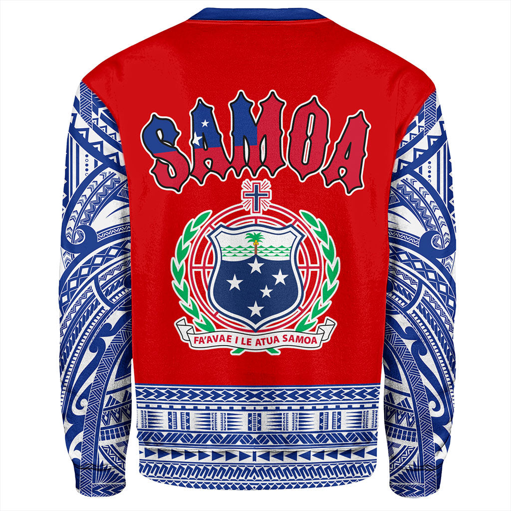 Samoa Sweatshirt Tribal Polynesia Printed Flag Simple Style-Myprintsy