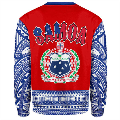 Samoa Sweatshirt Tribal Polynesia Printed Flag Simple Style-Myprintsy