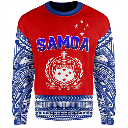 Samoa Sweatshirt Tribal Polynesia Printed Flag Simple Style-Myprintsy