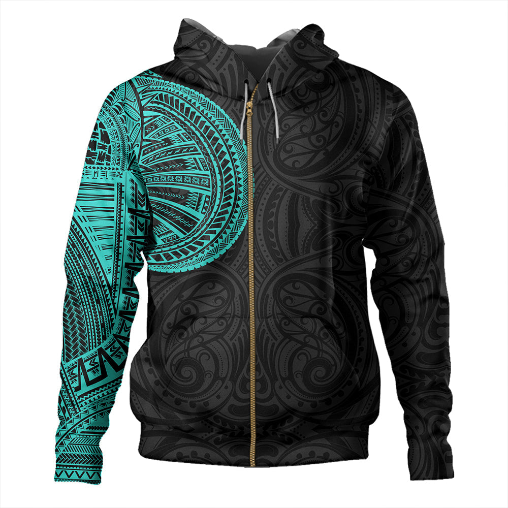 Samoa Tribal Maori Tattoo Roman Reigns Hoodie Turquoise-Myprintsy
