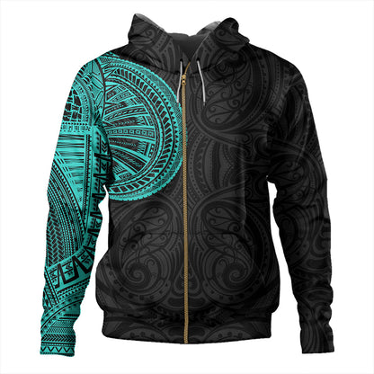 Samoa Tribal Maori Tattoo Roman Reigns Hoodie Turquoise-Myprintsy