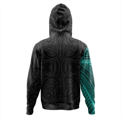 Samoa Tribal Maori Tattoo Roman Reigns Hoodie Turquoise-Myprintsy