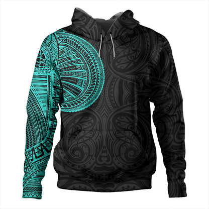 Samoa Tribal Maori Tattoo Roman Reigns Hoodie Turquoise-Myprintsy