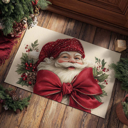 Santa Bow Doormat VTQ-Myprintsy