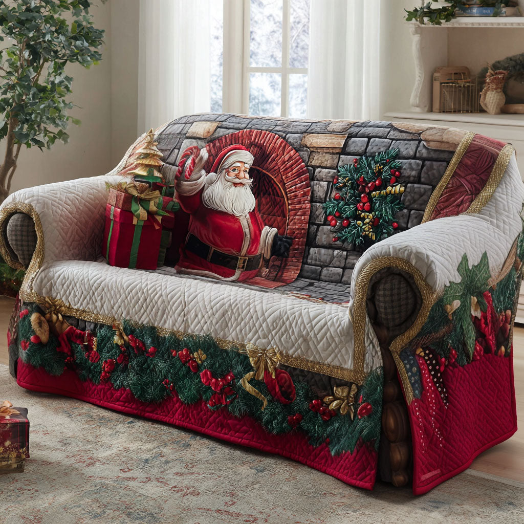 Santa Cabin Comfort Quilted Sofa Cover VTQ-Myprintsy