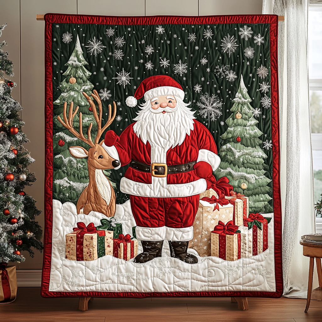 Santa Cheer Quilted Blanket VH VTQ-Myprintsy