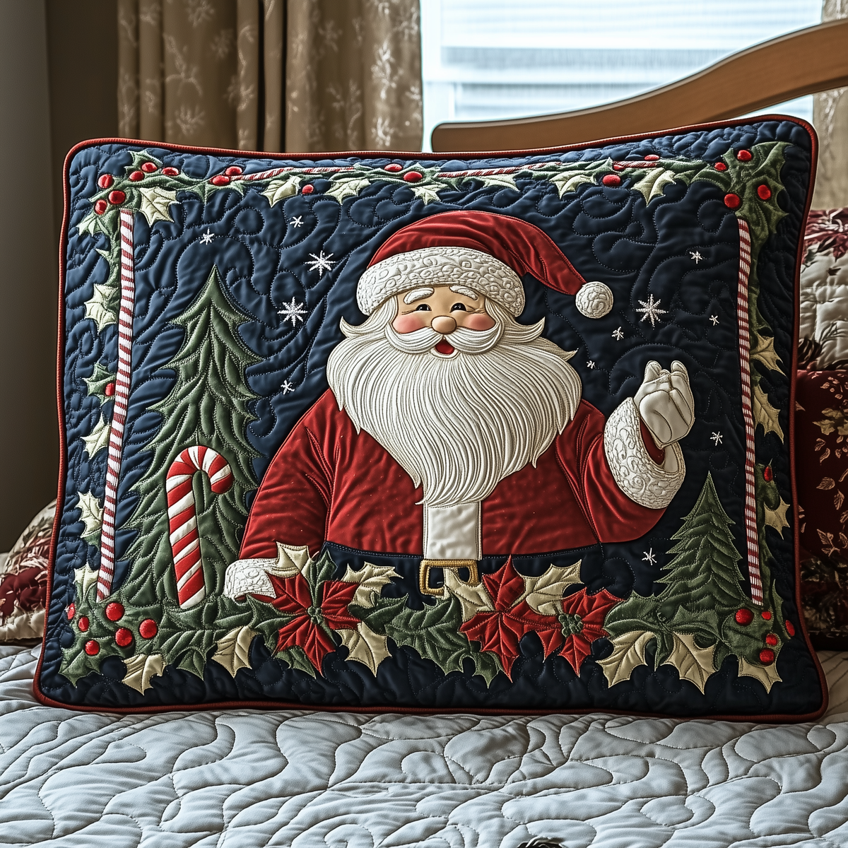 Santa Christmas Joyride Quilted Bedding Pillow Case VTQ-Myprintsy