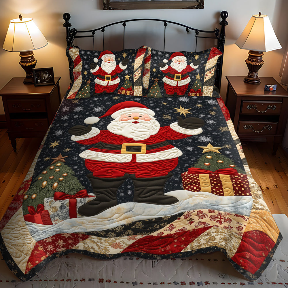 Santa Christmas -Piece Quilted Bedding Set VTQ-Myprintsy