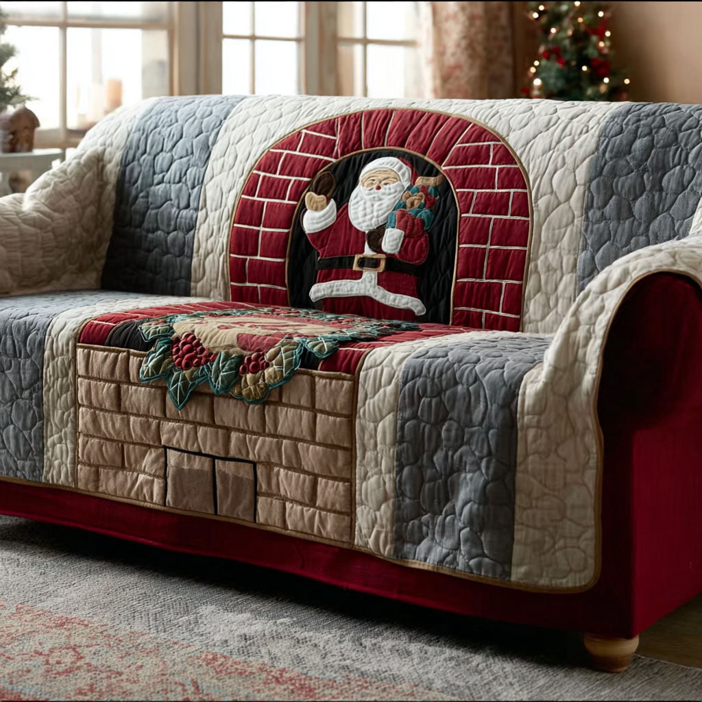 Santa Claus Lounge Quilted Sofa Cover VTQ-Myprintsy