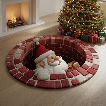 Santa Claus Shaft Phantom Round Carpet VTQ-Myprintsy