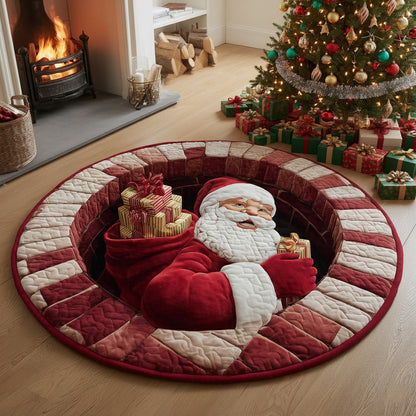 Santa Claus Stack Specter Round Carpet VTQ-Myprintsy