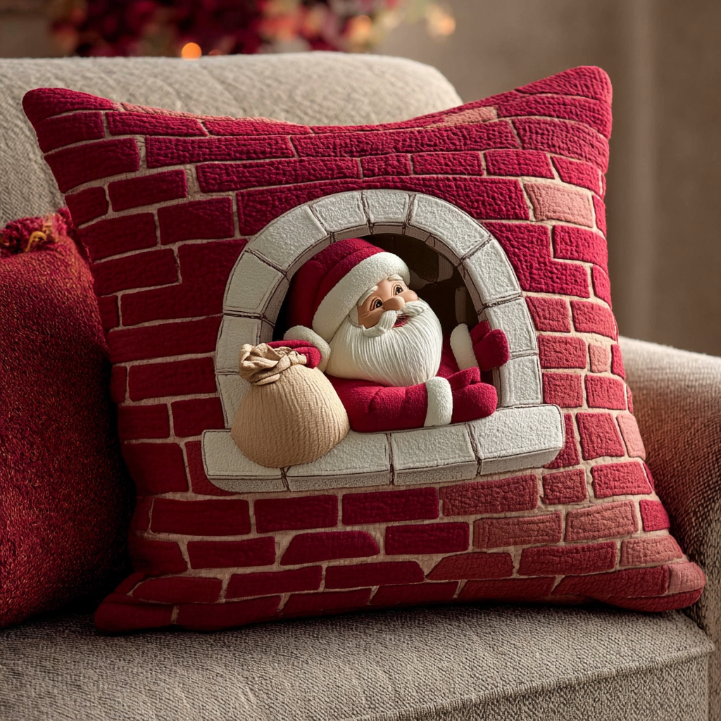 Santa Claus Trick Quilted Pillow Case VTQ-Myprintsy