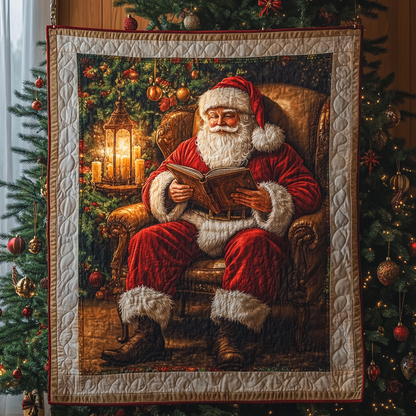 Santa Cozy Night Quilted Blanket VTQ-Myprintsy