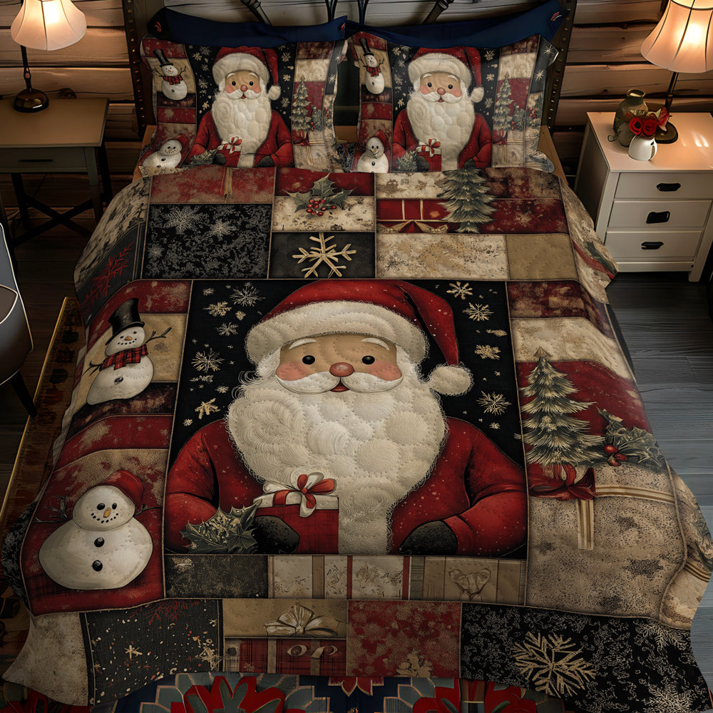 Santa Cozy -Piece Quilted Bedding Set VTQ-Myprintsy
