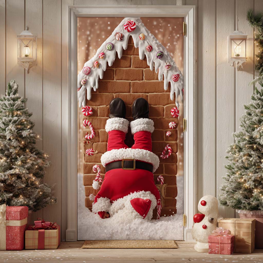 Santa Fall Quilted Door Cover VTQ-Myprintsy