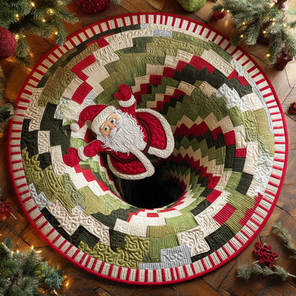 Santa Flight Quilted Round Mat VTQ-Myprintsy