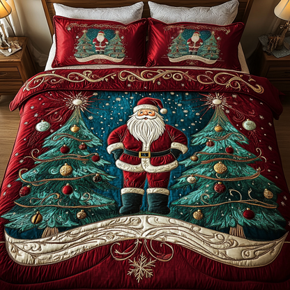 Santa Forest -Piece Quilted Bedding Set VH VTQ-Myprintsy
