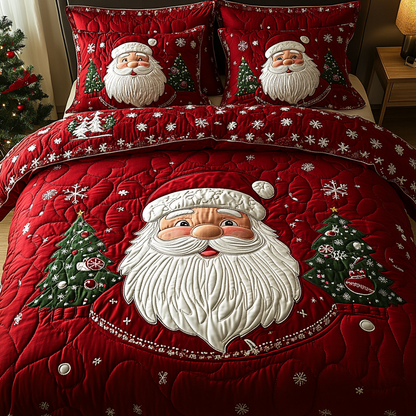 Santa Glow -Piece Quilted Bedding Set VTQ-Myprintsy