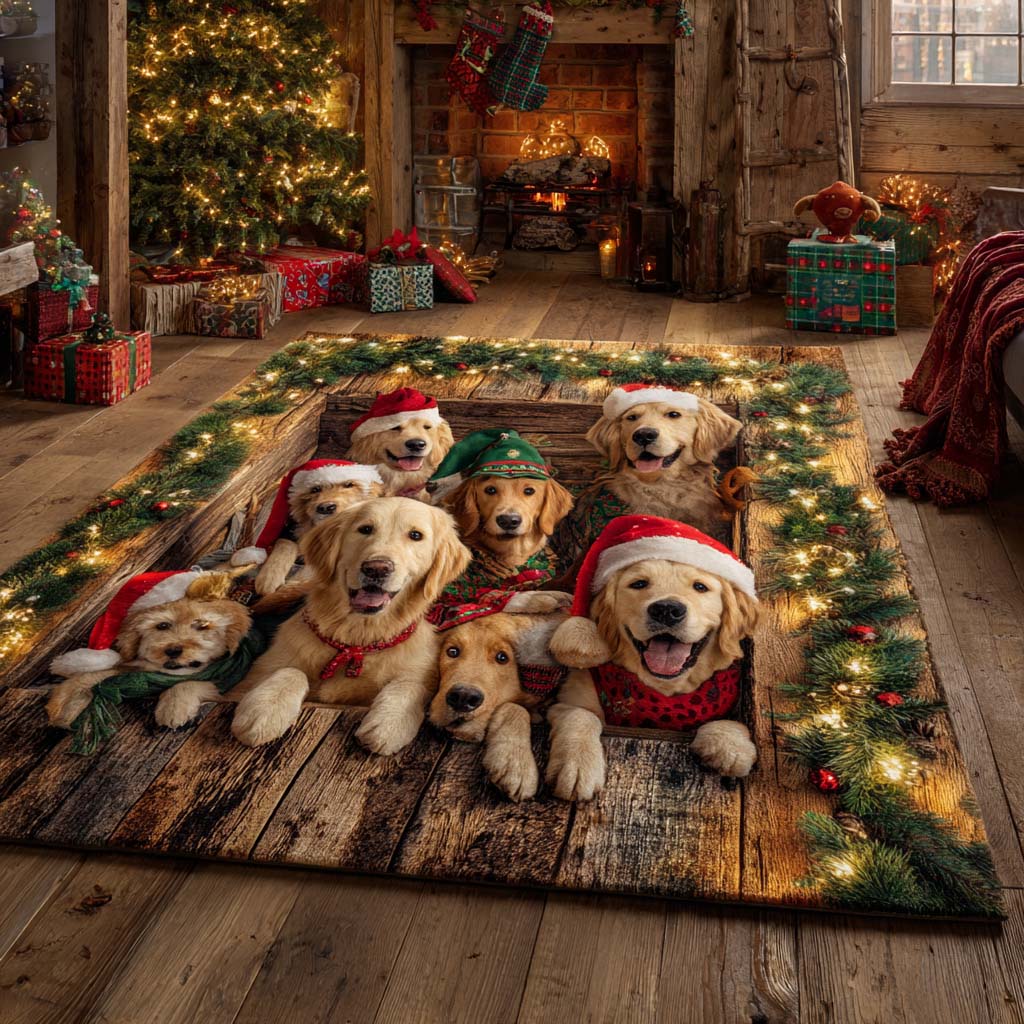 Santa Golden Crew Area Rug VTQ-Myprintsy
