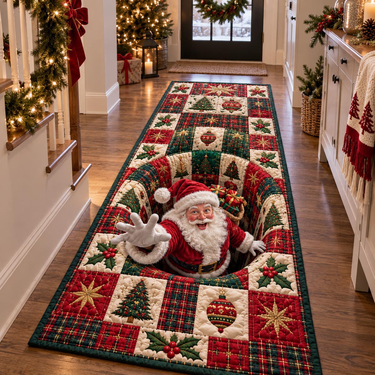 Santa Hallway Surprise Runner Carpet VTQ-Myprintsy