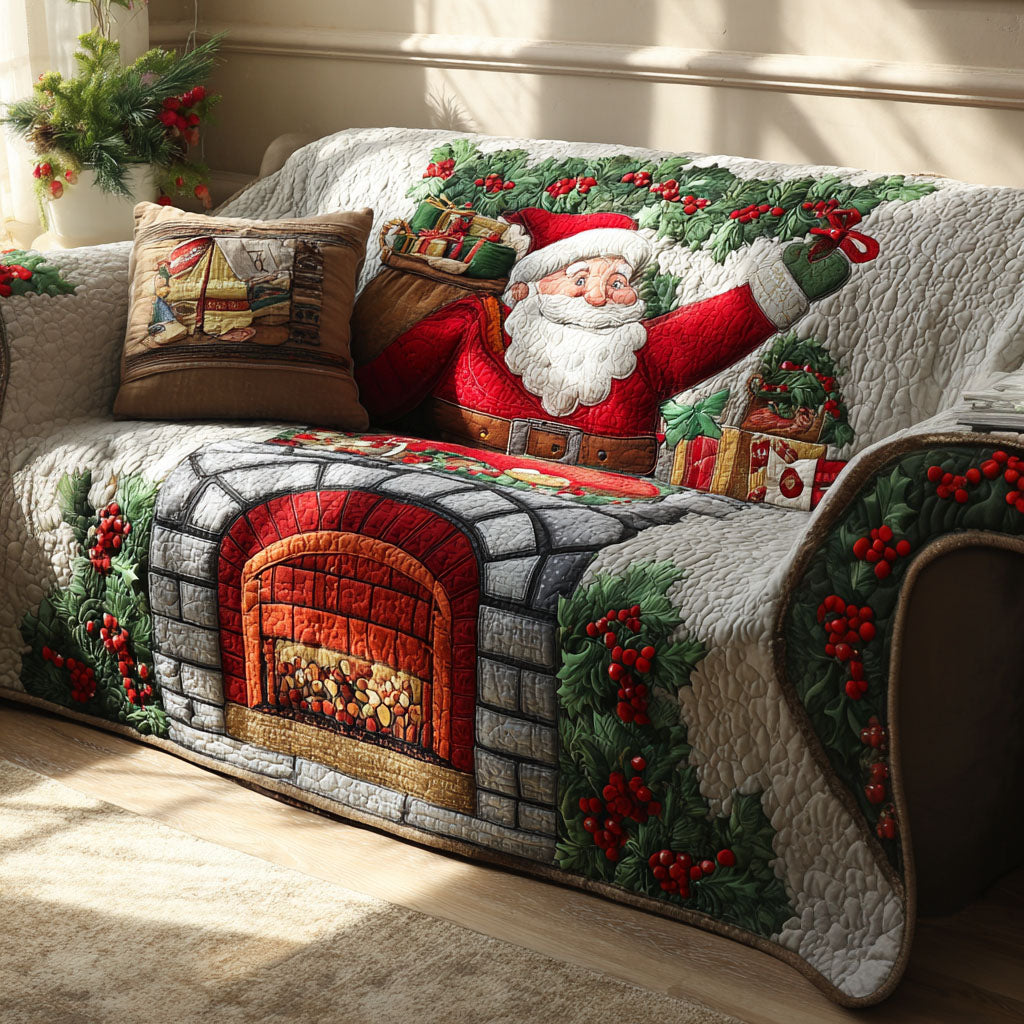Santa Hearth Haven Quilted Sofa Cover VTQ-Myprintsy