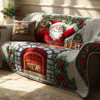 Santa Hearth Haven Quilted Sofa Cover VTQ-Myprintsy