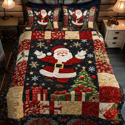 Santa Holiday Cheer -Piece Quilted Bedding Set VTQ-Myprintsy