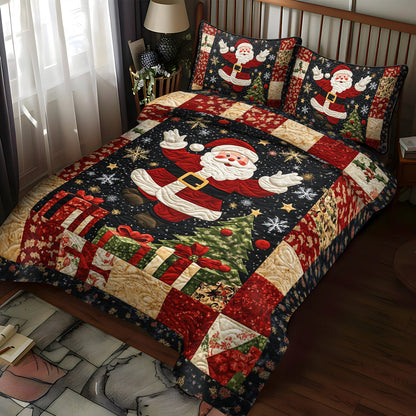 Santa Holiday Cheer -Piece Quilted Bedding Set VTQ-Myprintsy