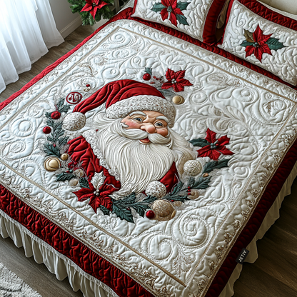 Santa Holiday Cheer -Piece Quilted Bedding Set VTQ-Myprintsy