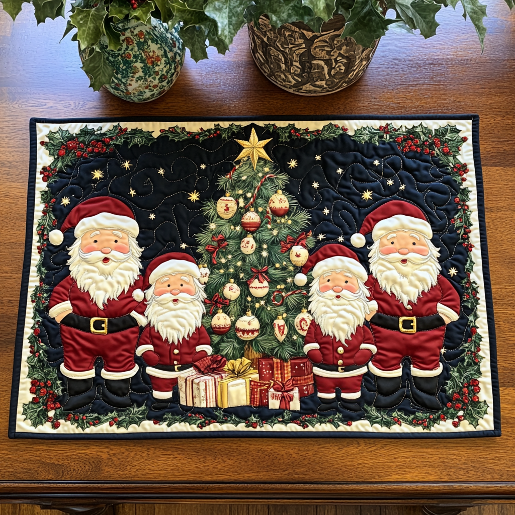 Santa Holiday Magic Quilted Place Mat VTQ-Myprintsy