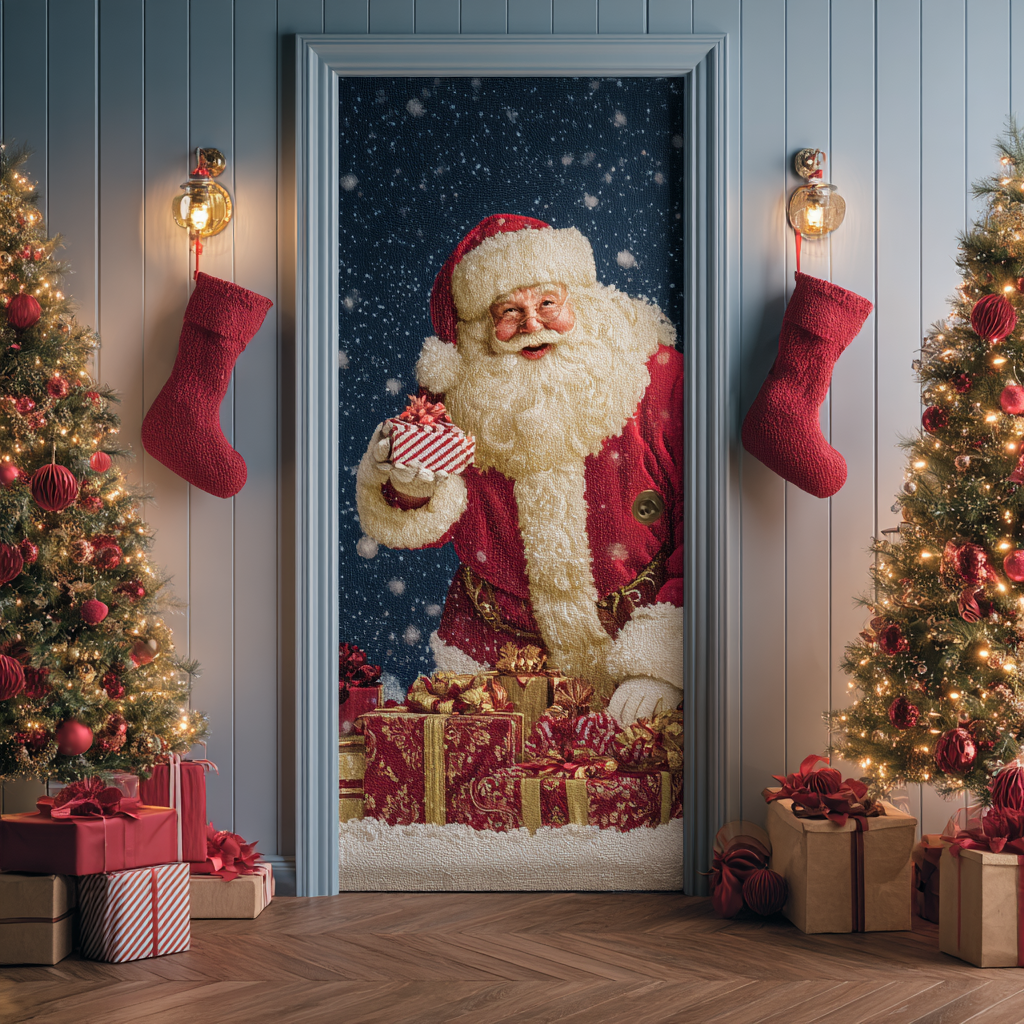 Santa Memory Quilted Door Cover VTQ-Myprintsy