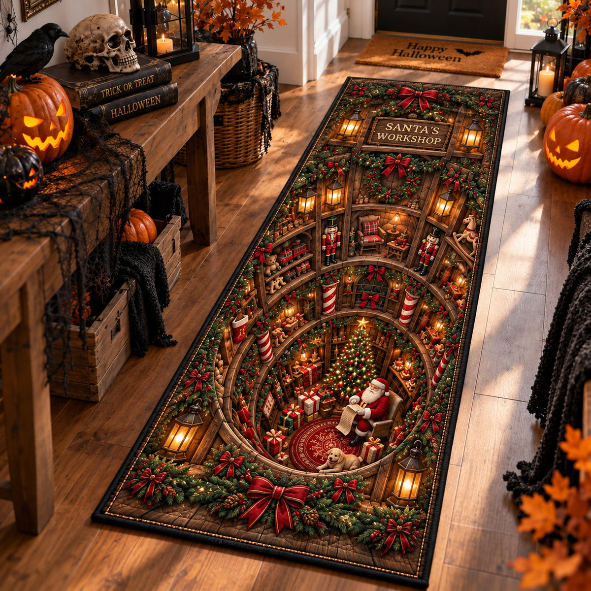 Santa Moment Runner Carpet VTQ-Myprintsy