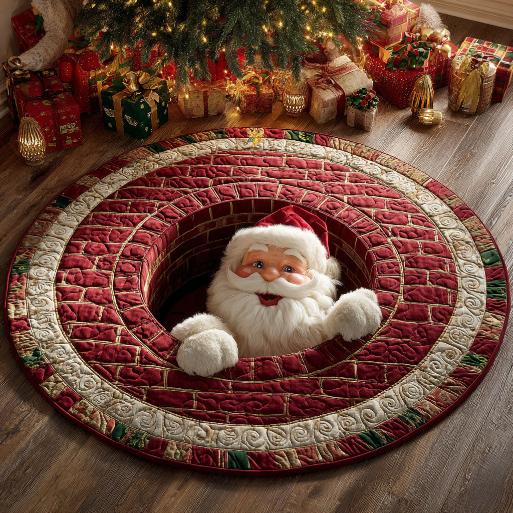 Santa Nest Quilted Round Mat VTQ-Myprintsy