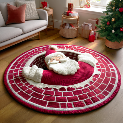 Santa Night Quilted Round Mat VTQ-Myprintsy