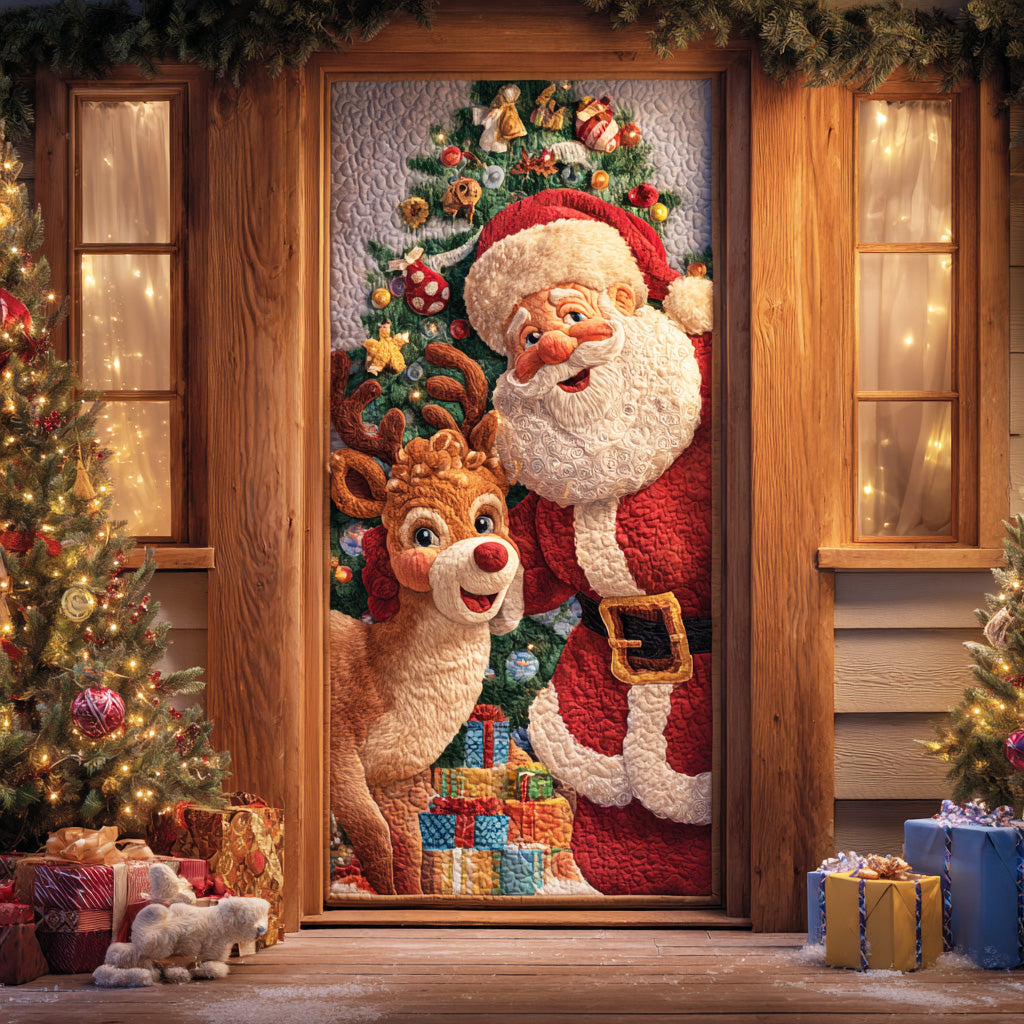 Santa North Journey Quilted Door Cover VTQ-Myprintsy
