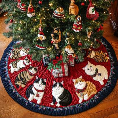 Santa Paws Magic Christmas Quilted Tree Skirt VTQ-Myprintsy