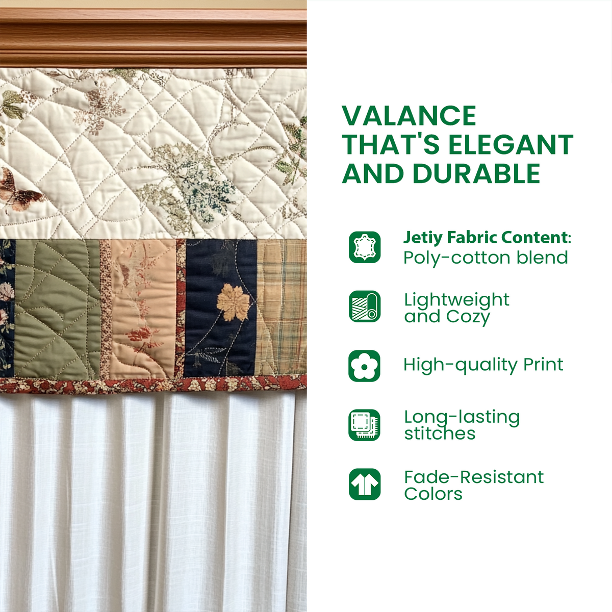 Santa Schnauzer Quilted Valance VTQ-Myprintsy