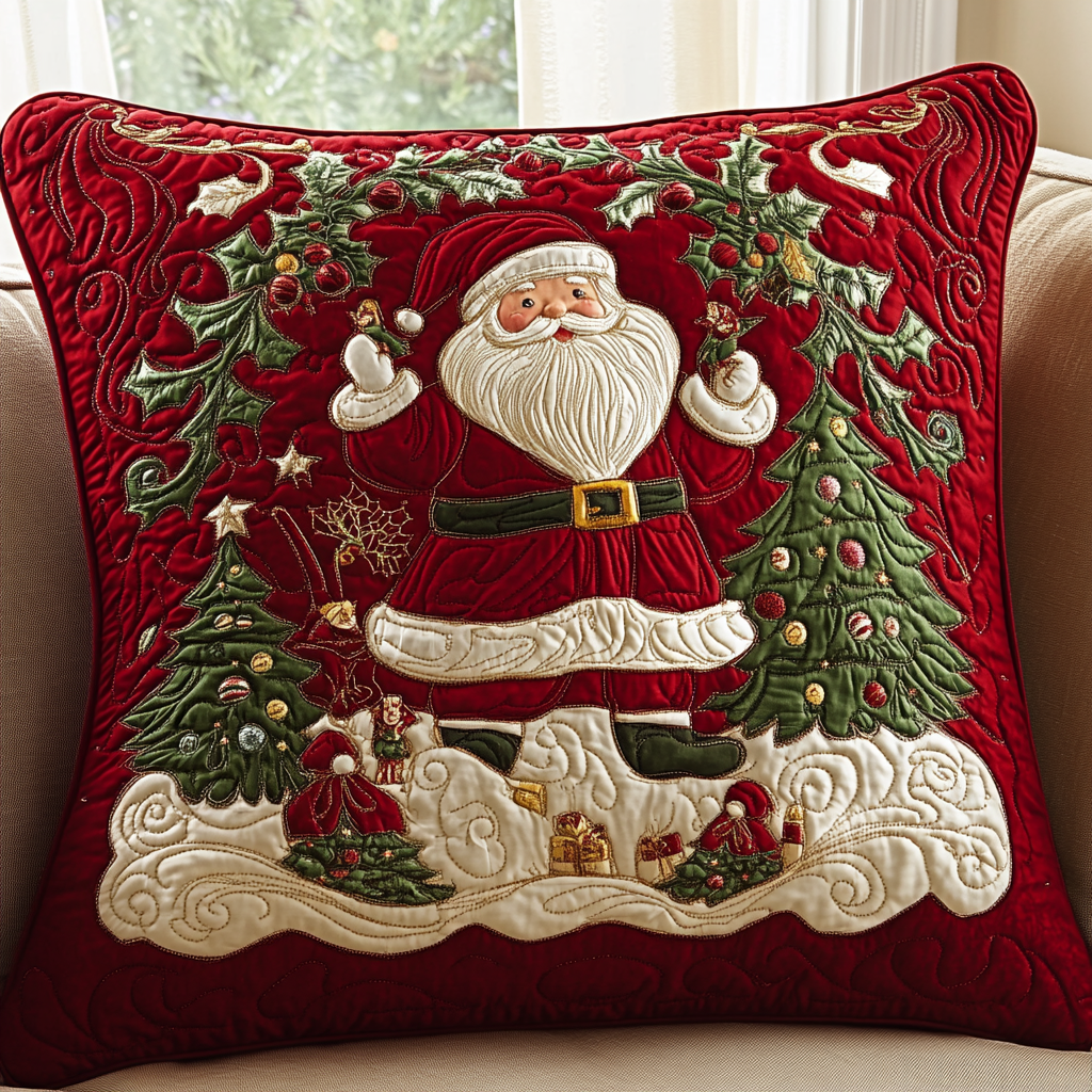 Santa Sleigh Ride Quilted Pillow Case VTQ-Myprintsy
