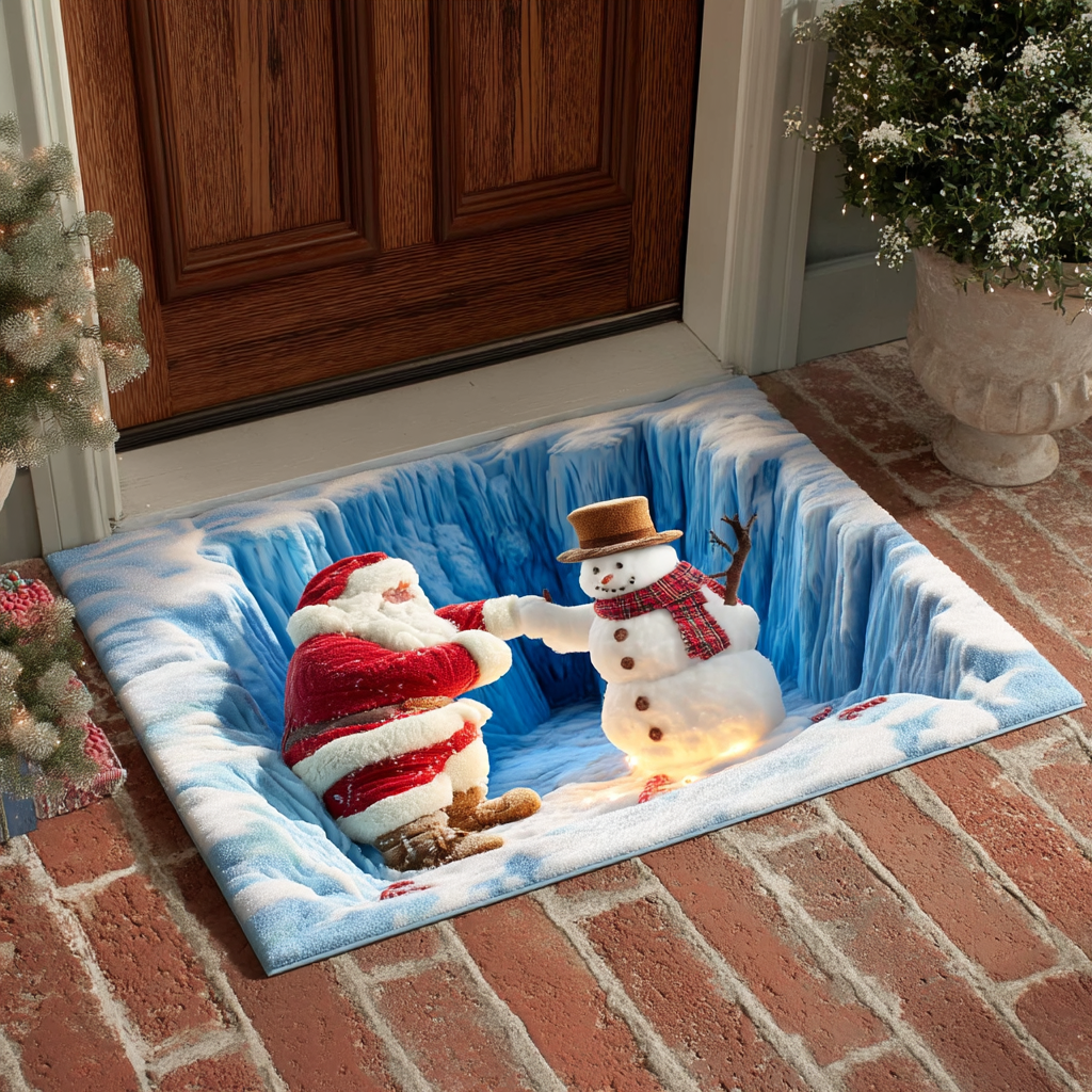Santa Snowman Doormat VTQ-Myprintsy